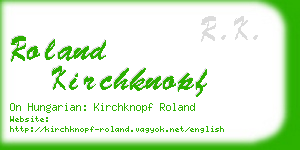 roland kirchknopf business card